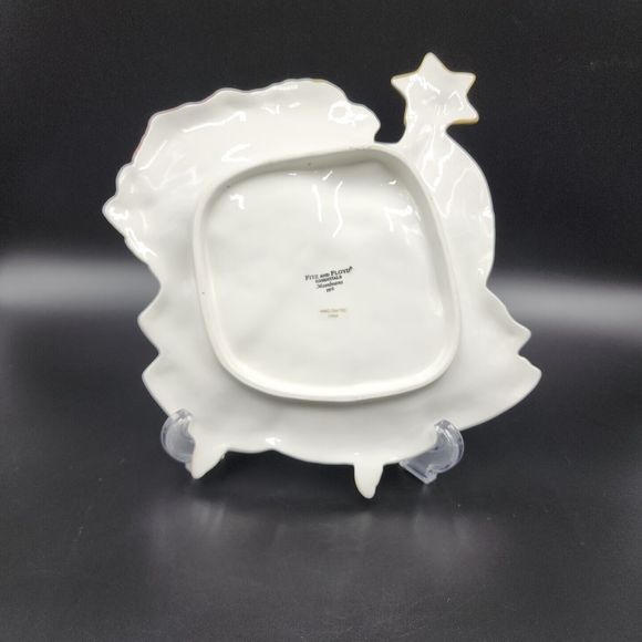 Fitz & Floyd Moon Beam Canapé Plate 2003 Christmas Angel Serving Snack Plate - Picture 8 of 10